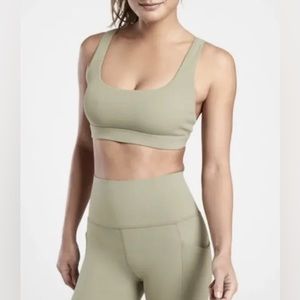 Athleta Set! Salutation Stash Pocket II Cutout 7/8 Tight & Exhale Rib Bra
